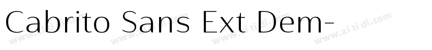 Cabrito Sans Ext Dem字体转换